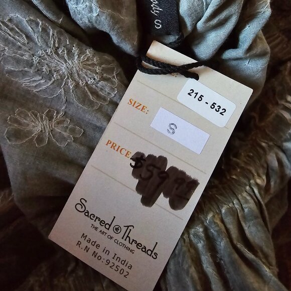 NWT SACRED THREADS (SM) Tie Dye Peasant Dress - Picture 8 of 10